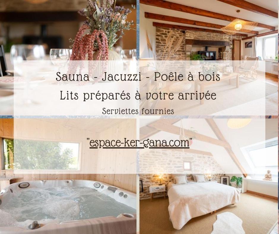 Ker Gana Sauna, Jacuzzi, Poele A Bois Plourin  Kültér fotó
